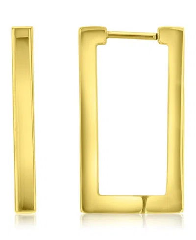 Roxy Waterproof Yellow 25mm Rectangle Hoop Earrings In Gold