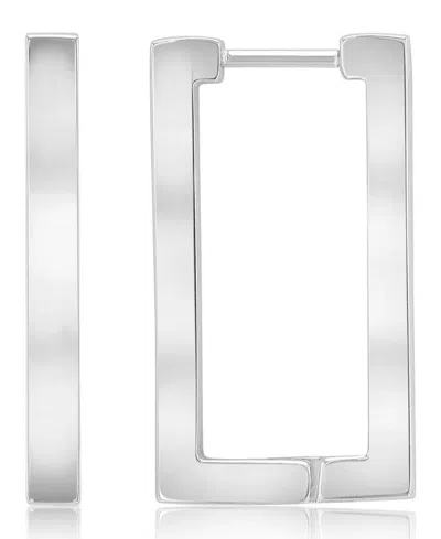 Roxy Waterproof Yellow 25mm Rectangle Hoop Earrings In Silver