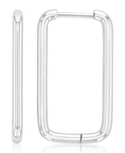 Roxy Waterproof Yellow 25mm Tube Rectangle Hoop Earrings In Purple