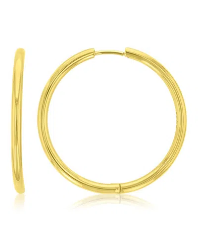 Roxy Waterproof Yellow 34mm Hoop Earrings In Gold