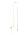 Roxy Waterproof Yellow 65mm Triangular Heart Pineapple Threader Earrings In Gray