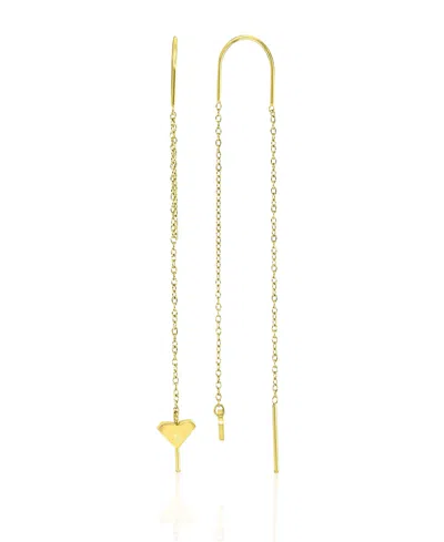 ROXY WATERPROOF YELLOW 65MM HIBISCUS THREADER EARRINGS