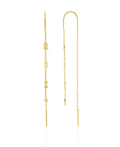 Roxy Waterproof Yellow 65mm Threader Earrings In Pink
