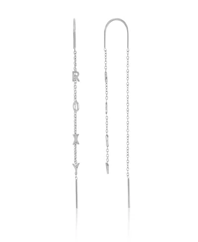 Roxy Waterproof Yellow 65mm Threader Earrings In Metallic