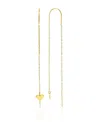 Roxy Waterproof Yellow 65mm Triangular Heart Pineapple Threader Earrings In Yellow
