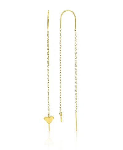Roxy Waterproof Yellow 65mm Triangular Heart Pineapple Threader Earrings