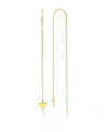 Roxy Waterproof Yellow 65mm Triangular Heart Pineapple Threader Earrings In Neutral