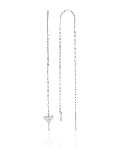 ROXY WATERPROOF YELLOW 65MM TRIANGULAR HEART THREADER EARRINGS