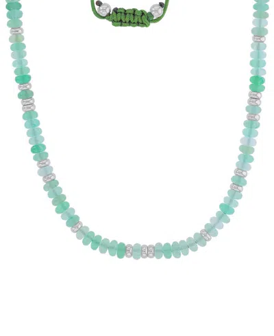 Roxy Waterproof Yellow Beads Green Aventurine Adjustable Necklace In Neutral