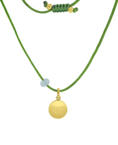 Roxy Waterproof Yellow Beads Green Aventurine Adjustable Necklace In Orange