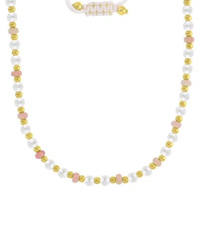 Roxy Waterproof Yellow Beads Grey Turquoise Adjustable Necklace In Pattern
