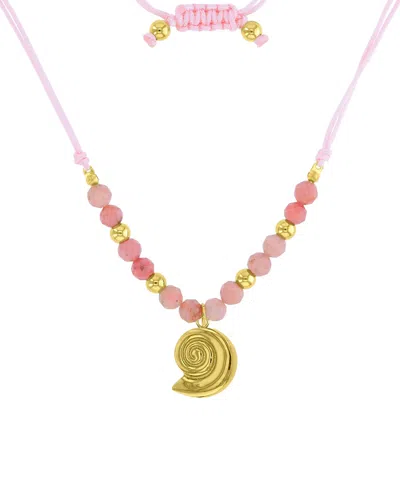 Roxy Waterproof Yellow Beads Labradorite Adjustable Necklace In Pattern