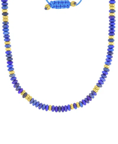 Roxy Waterproof Yellow Beads Labradorite Adjustable Necklace In Orange