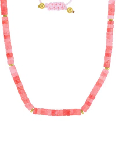 Roxy Waterproof Yellow Beads Labradorite Adjustable Necklace In Purple