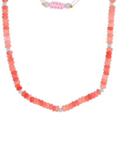 Roxy Waterproof Yellow Beads Onyx Adjustable Necklace In Multi