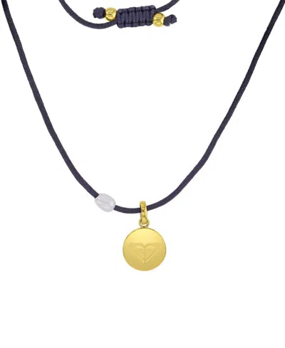 Roxy Waterproof Yellow Beads Pearl Adjustable Necklace In Purple