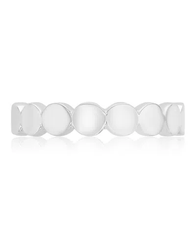 Roxy Waterproof Yellow Discs Band Ring In Platinum
