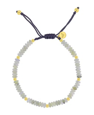 Roxy Waterproof Yellow Grey Labradorite Adjustable Bracelet In Multi