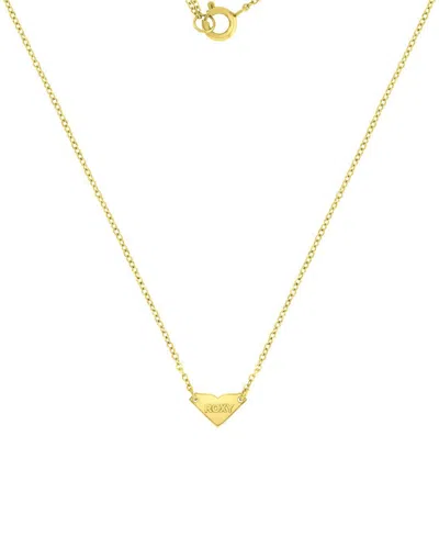 Roxy Waterproof Yellow Heart 16+1+1'' Necklace In Gold