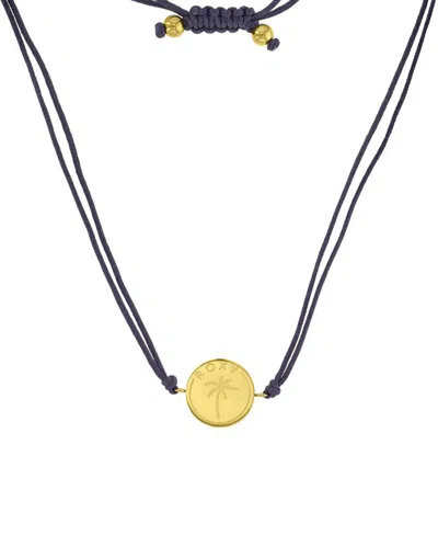 Roxy Waterproof Yellow Heart Beads Adjustable Necklace In Gold
