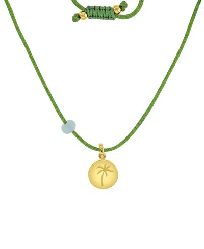 Roxy Waterproof Yellow Heart Green Aventurine Adjustable Necklace In Pattern