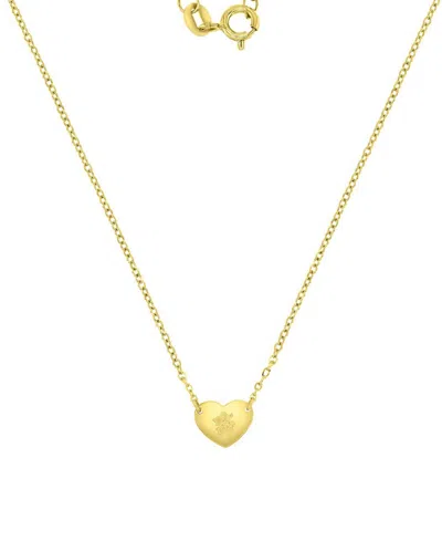 Roxy Waterproof Yellow Heart Hibiscus 16+1+1'' Necklace In Metallic