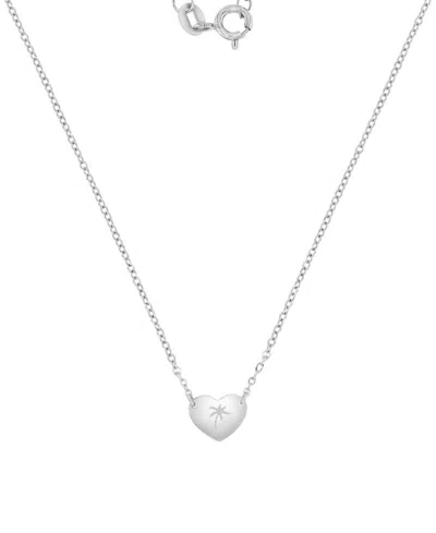 Roxy Waterproof Yellow Heart Palm Tree 16+1+1'' Necklace In Silver