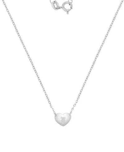 Roxy Waterproof Yellow Heart Pineapple 16+1+1'' Necklace In Platinum