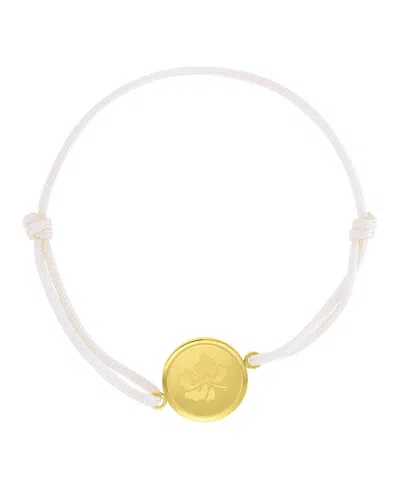 Roxy Waterproof Yellow Hibiscus Adjustable Bracelet In Pink