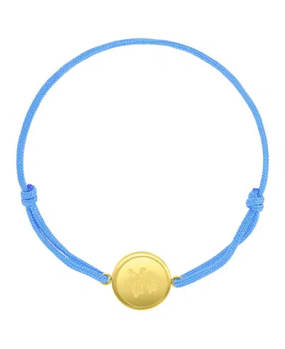 Roxy Waterproof Yellow Hibiscus Adjustable Bracelet In Pink