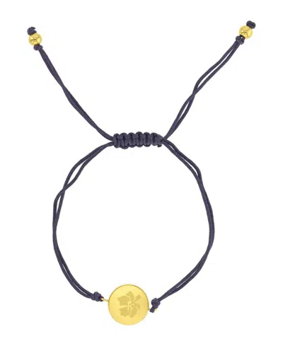 Roxy Waterproof Yellow Hibiscus Adjustable Bracelet In Transparent
