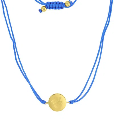 Roxy Waterproof Yellow Hibiscus Beads Adjustable Necklace In Purple
