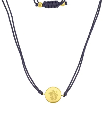 Roxy Waterproof Yellow Hibiscus Beads Adjustable Necklace In Red