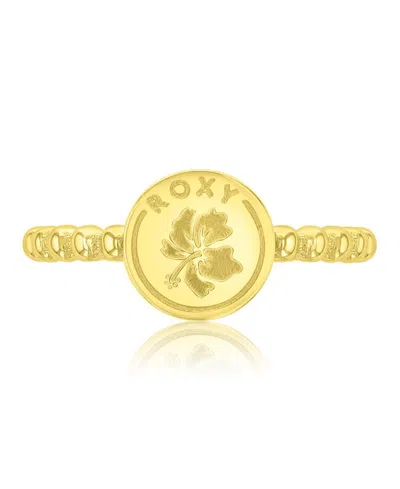 Roxy Waterproof Yellow Hibiscus Beads Ring In Orange