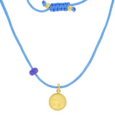 Roxy Waterproof Yellow Hibiscus Labradorite Adjustable Necklace In Pattern