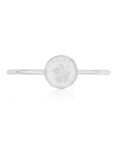 Roxy Waterproof Yellow Hibiscus Ring In White
