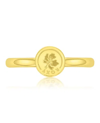 Roxy Waterproof Yellow Hibiscus Toe Ring In Gold