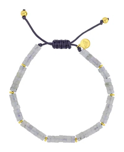 Roxy Waterproof Yellow Watermelon Stone Adjustable Bracelet In Metallic