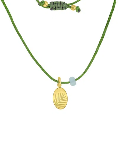 Roxy Waterproof Yellow Leaves Green Aventurine Adjustable Necklace In Purple