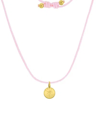 Roxy Waterproof Yellow Palm Tree Beads Adjustable Necklace In Orange