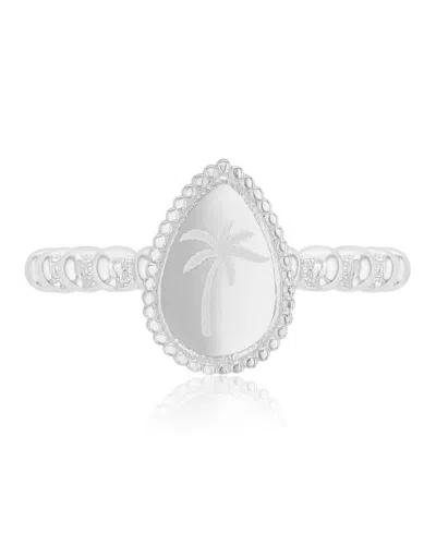 Roxy Waterproof Yellow Palm Tree Beads Ring In Metallic