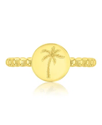 Roxy Waterproof Yellow Palm Tree Beads Ring In Pink