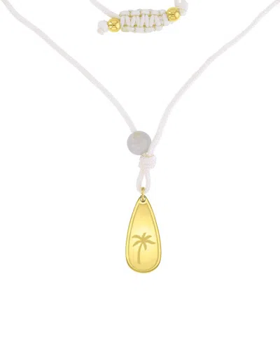Roxy Waterproof Yellow Palm Tree Labradorite Adjustable Necklace In Metallic