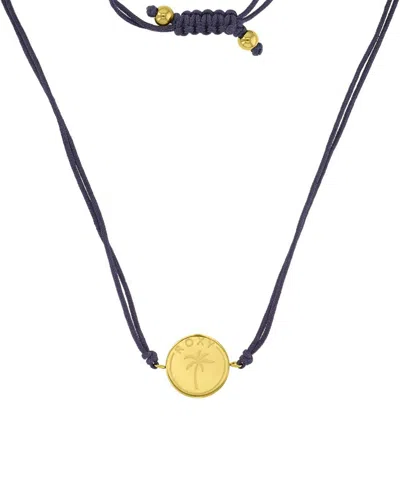 Roxy Waterproof Yellow Pineapple Beads Adjustable Necklace In Gold