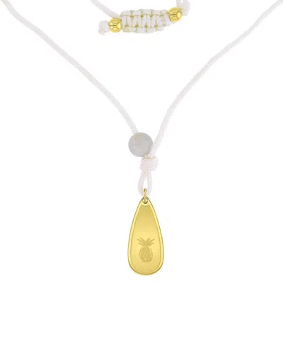 Roxy Waterproof Yellow Pineapple Labradorite Adjustable Necklace In Purple