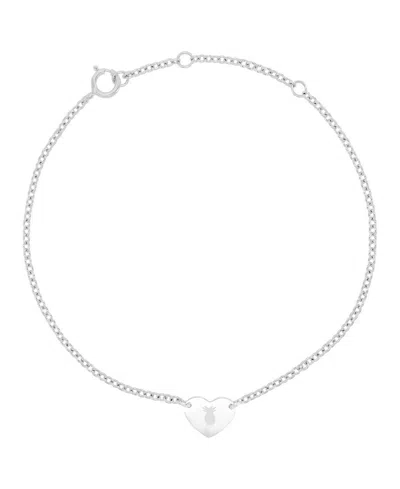 Roxy Waterproof Yellow Pineapple Pattern Heart Bracelet In Metallic