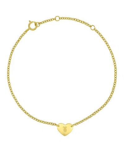Roxy Waterproof Yellow Pineapple Pattern Heart Bracelet In Orange