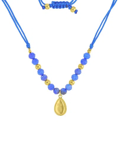 Roxy Waterproof Yellow Pineapple Pattern Labradorite Adjustable Necklace In Orange