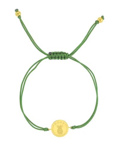 Roxy Waterproof Yellow Pineapple Rd Charm Adjustable Bracelet In Orange