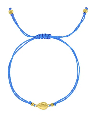 Roxy Waterproof Yellow Pineapple Teardrop Charm Adjustable Bracelet In Blue